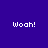 Three distinct display the word 'Woah!' in white pixelated text against solid blue, purple, and white backgrounds