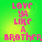Pixelated pink text on green background reads 'LOVE YA LIKE A BROTHER' in four , with visible animation changes between frames