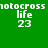 Green background with repeated white text 'motocross life 23' and green rectangular overlays in different positions across the frame.
