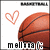 Pixelated image showing a basketball with visible seams, a pixelated heart outline above it, and partially obscured text at the bottom.