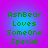 Four identical pixelated text display "AshBear Loves SomeOne Special" on a gradient background transitioning from purple to blue