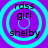 Four identical circular icons with cyan concentric rings on a purple background, each containing text "rdss girl shelby" in black font.