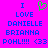 Pixelated text and symbols on a bright pink background with blue and green elements.