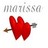 A static pixelated image shows a red heart pierced by a gray arrow with a brown tip, set against a white background with faint pixelated text above.