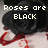 Black rose with red thorns on light background, text reads 'Roses are Violets are BLACK Blue' and 'hought you like to know I HATE YOU' in pixelated font.