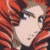 Pixelated anime-style character with red hair and a striped garment, next to green text reading 'Original Icons .com' on dark background.