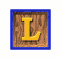 A wooden block with a yellow 'L' on a blue border, transitioning through multiple 3D cube rotations showing different colored 'L' letters and borders.