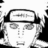 Pixelated grayscale icon of a face with large eyes, nose, and mouth under a rectangular headband containing indistinct horizontal lines.