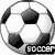 Six sports-themed icons arranged in a , each featuring a distinct ball with text labels