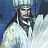 Pixelated static icon of a person in historical attire with dark hair and beard, wearing a light-colored tunic or robe over darker clothing against a blue background.