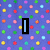 Pixelated blue background with multicolored cross-shaped dots, a black vertical bar, a pink heart-shaped arrow, and green text reading "Cameron".