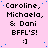 A static image with a pink background displays repeated text and a smiley face in black pixelated font, with blue dots scattered across the background.