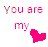 Animated contact sheet of a pink text-based love icon with heart symbols, displaying sequential frame changes across 25 sampled frames arranged in a 5x5 grid.