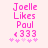 Pixelated pink text and symbols on a light pink background with two variations of star patterns below the text.