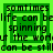 Green and black pixelated text repeats 'somtimes life can be spinning but the world can be still' in a pattern with visible artifacts