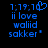Blue pixelated text on black background with time display and heart symbol, showing two states of the heart animation.