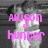 Pixelated grayscale image with pink text overlays reading 'amison hunter young... we might be but i still love you' over a figure in motion.