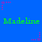 Blue background with green text 'Madeline' repeated in two , pink and purple star-shaped animations scattered across the image