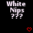 Black background with repeated white text 'White Nips ???' and red pixelated hearts appearing in different positions across frames.