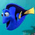 Two pixelated fish characters face right against a blue background; left is dark blue with yellow tail, right is orange with white stripes.