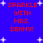 Blue background with white starbursts and red pixelated text reading "SPARKLE WITH MRS. DENNY!" in four identical quadrants.