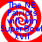 Four identical red and white spiral-patterned icons with blue text reading 'The NE Patriots will win SuperBowl XVII' arranged in a