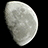 A static image shows a gray crescent moon on black background with red text reading "Tess," "Cullen," and ".<3forever" in pixelated font.