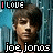 identical Joe Jonas images with 'I LOVE' text above and 'joe jonas' below, each frame showing different color variations in the text
