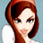 Pixelated cartoon-style buddy icon featuring a female character with brown hair and white wings on the left, next to green text reading "Original Icons .com" on a dark green background.