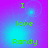 Green pixelated text "I love Randy" on a purple-to-cyan gradient background with subtle light effects.