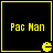 Four identical yellow pixelated Pac-Man icons on black backgrounds with yellow borders, each displaying "Pac Man" text and a small Pac-Man mouth symbol.
