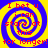 Four identical display a yellow and blue spiral background with red text reading "I bet u i can store at this for longer!" in pixelated font