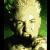 A static image with green text on black background, featuring a small portrait of a person in the top-left corner and repeated phrases including "one step closer to the edge".