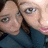 A pixelated image of two people in close proximity, with pink text reading "Ria&Tiff" overlaid on the right side.