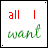 A 3x3 contact sheet of nine animated frames displaying the phrase "all I want for christmas is you" in red and green text on a white background with black borders between cells.