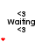 A static icon displays "<3 Waiting <3" with red heart symbols increasing in quantity from one to five vertically on the left side across three of three each