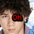A four- shows a person with curly dark hair and light skin, each displaying different text overlays in red or pink on black backgrounds