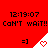 Red background with repeated black text and pixelated icons showing a white triangle, heart symbol, and '=]' on red.