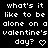 Pixelated text repeats 'what's it like to be alone on a valentine's day?' with heart and arrow symbols in white on black background.
