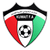 Pixelated shield-shaped icon with black top border, white middle section, red left side, green right side, and central soccer ball pattern.