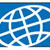 Blue and white pixelated grid of irregular shapes on a blue background with white outlines.