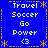 Blue background with orange decorative borders and repeated white text elements arranged in a pattern