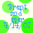 A static digital image with blue text over green circular shapes on a white background.