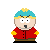 Pixel art character with light blue and yellow beanie, red jacket with black buttons, brown pants, and a surprised expression on a gray background.