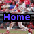 A pixelated image of baseball players in action with overlaid text reading "Home," "Run!!," and "MVP OF 08" in distinct colors.