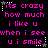 Pixelated pink text on black background repeats 'its crazy how much i like u when i see u i smile' with white star and dotted line accents.