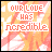 Pixelated orange and white background with repeated text 'OURLOVE HAS incredible' in red-orange pixel font, showing minor letter variations across frames.
