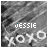 four and four shows a sequence where the text 'JESSIE' changes color from white to cyan while 'XOXO' remains static below