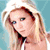 Four 50x50 pixel frames of a blonde woman in various poses and expressions arranged in a 2x2 contact sheet with distinct backgrounds per frame.