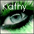 Pixelated icon with green background and white text 'Kathy' above a stylized fish-like creature.